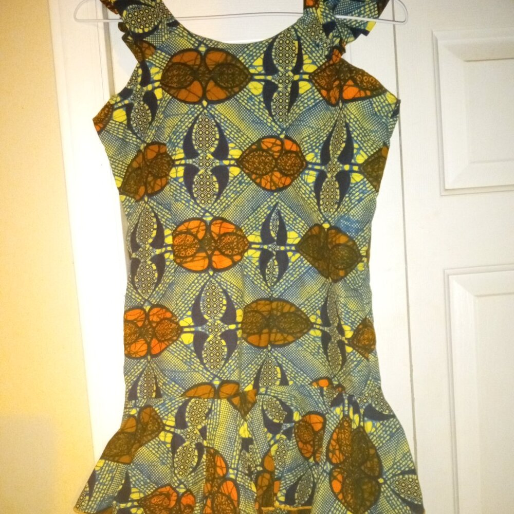 Homemade African Authentic fabric made Princess Dress..